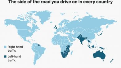 در کدام کشورها از سمت چپ رانندگی می‌کنند؟