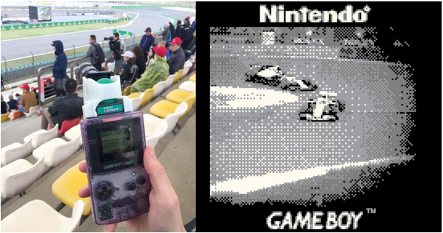 عکس‌برداری از مسابقات فرمول 1 با Game Boy