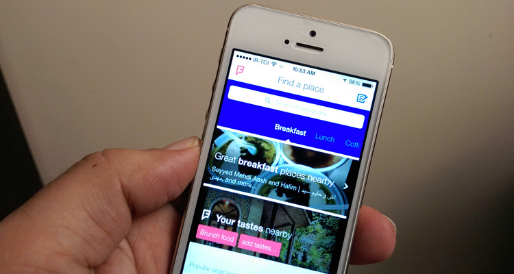 اپلیکیشن Foursquare با طراحی جدید آمد