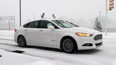 خودرو بدون راننده فورد در برف
