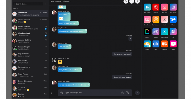 طراحی جدید اسکایپ برای ویندوز و مک
