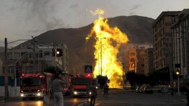انفجار لوله گاز و اختلال در شبکه  تلفن همراه شمال غرب تهران