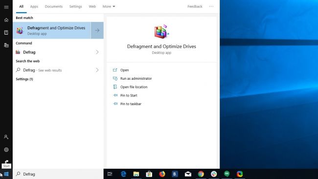 ابزار دیفرگ ویندوز 10 Windows 10 Defrag tool را باز کنید.