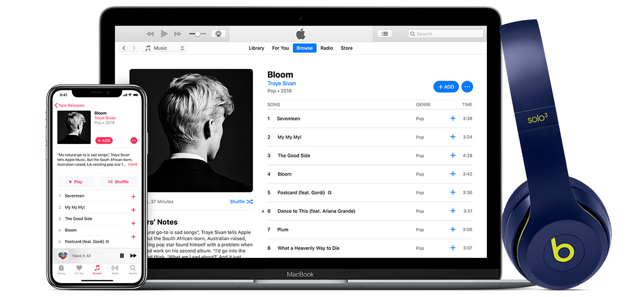 اپل میوزیک، سرویس اشتراکی موسیقی اپل است که روی تمام دستگاه های این پلت فرم در دسترس خواهد بود