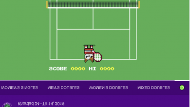 بازی تنیس ویمبلدون گوگل