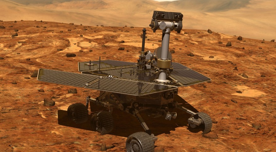 تصویری از کاوشگر Opportunity  روی سطح مریخ