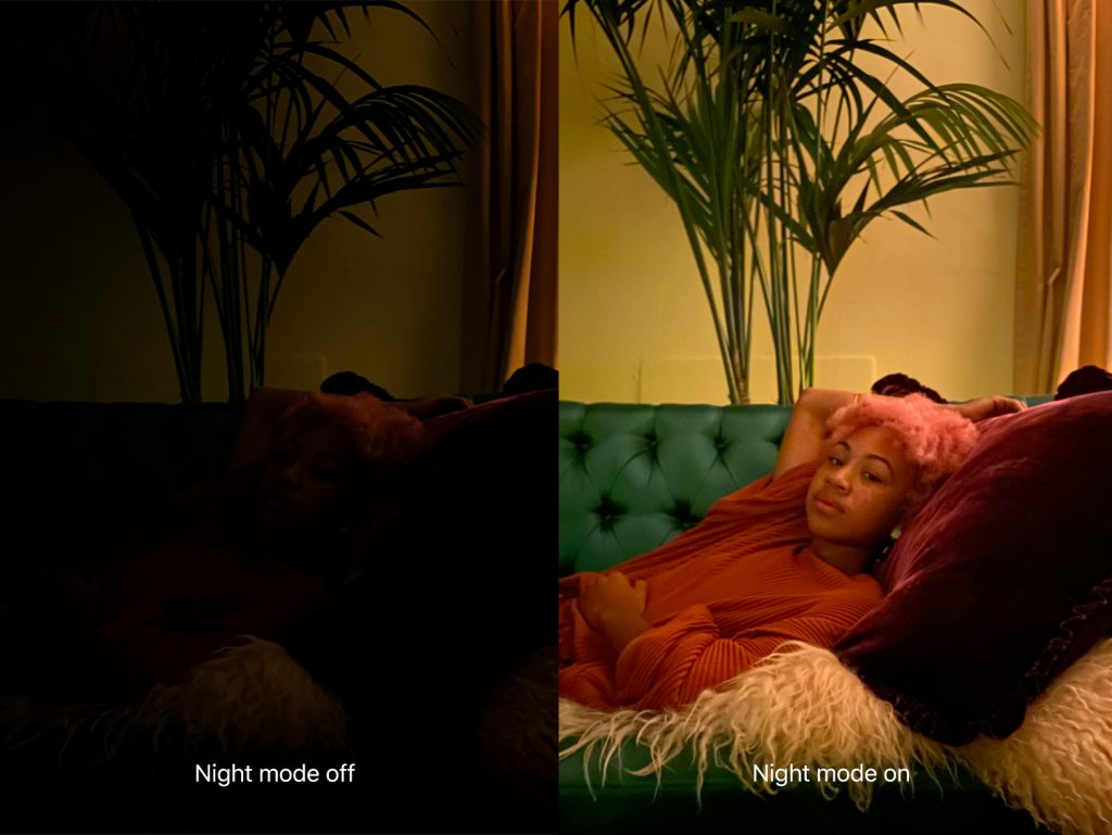 ویژگی Night Mode در آیفون ۱۱ باعث گرفتن عکس با کیفیت بهتر در نور بسیار کم می‌شود