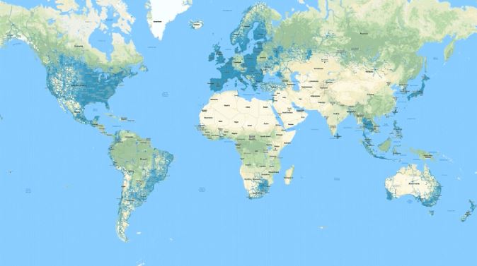 98 درصد از جمعیت جهان تحت پوشش نقشه گوگل