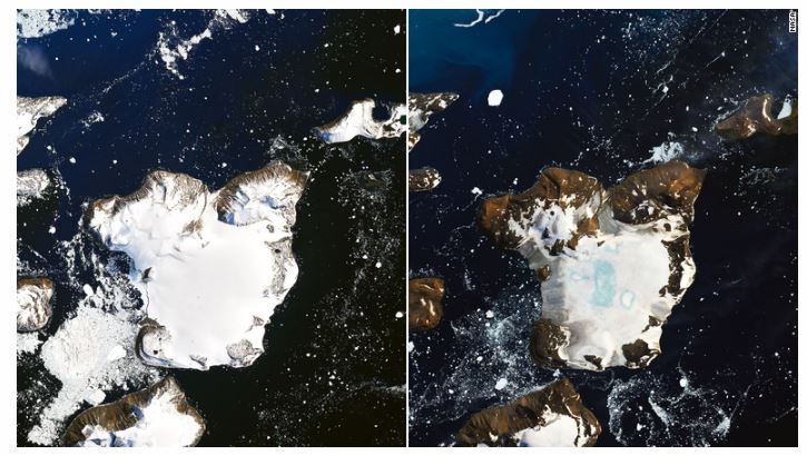 آب شدن 20 درصد یخ‌های قطب جنوب در 9 روز