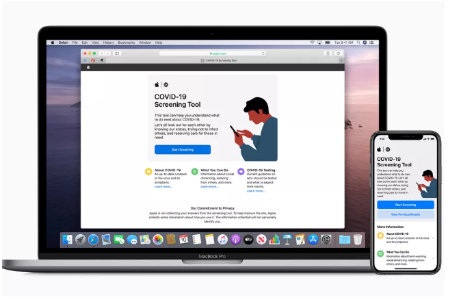 وب‌سایت و اپلیکیشن اپل برای کرونا در اختیار کاربران قرار گرفت