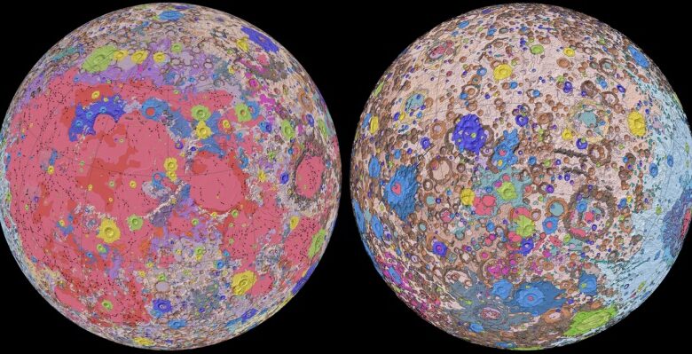 تهیه کامل ترین نقشه از سطح کره ماه