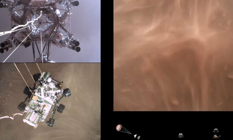 لحظه فرود مریخ‌نورد «پرسویرنس» ناسا در سیاره سرخ + ویدیو