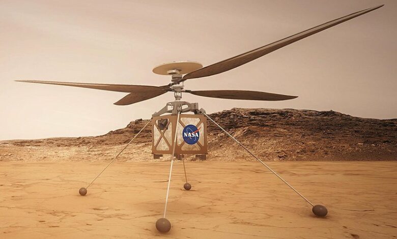 پرواز هلیکوپتر Ingenuity ناسا در سیاره مریخ + ویدیو