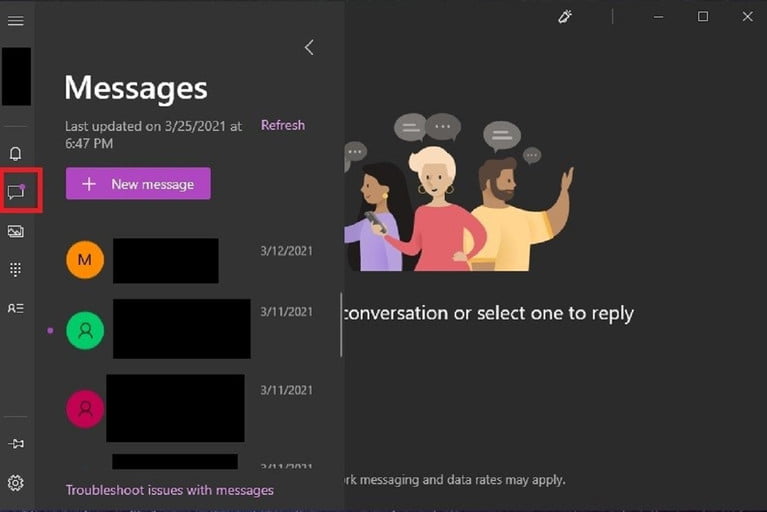 نحوه ارسال پیام‌های متنی با کامپیوتر