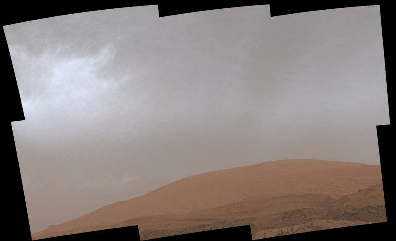 ارسال تصاویری از ابرهای مریخ توسط کاوشگر Curiosity ناسا