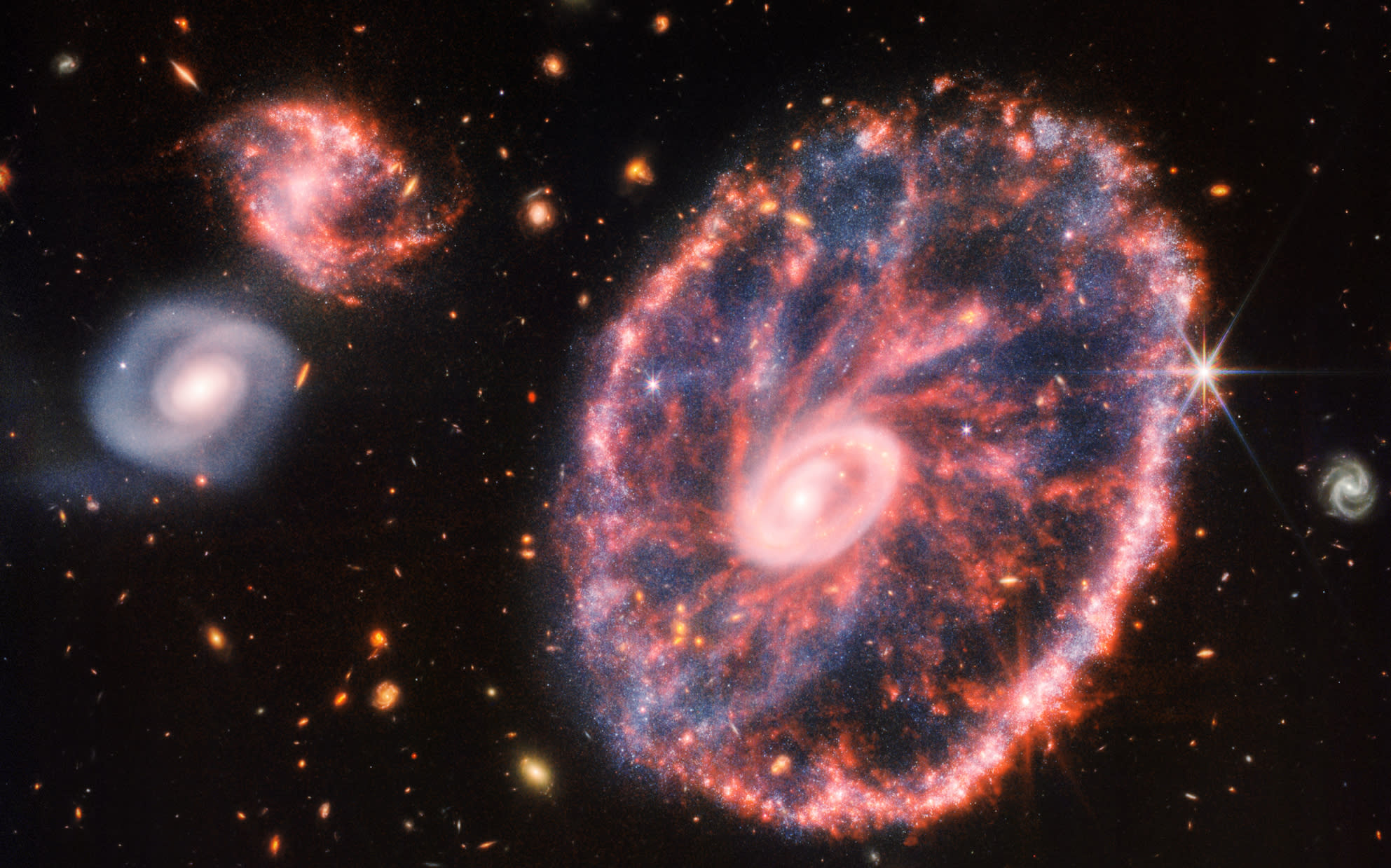 تصویر کهکشان چرخ توسط تلسکوپ جیمز وب ثبت شد