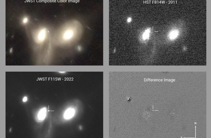 کشف یک ابرنواختر توسط تلسکوپ جیمز وب