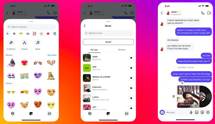 قابلیت‌های جدید دایرکت اینستاگرام: ترجمه خطی پیام‌ها، زمان‌بندی ارسال و اشتراک‌گذاری موسیقی