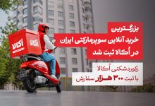 رکوردشکنی اُکالا با ثبت ۳۰۰ هزار و ۶۵۰ سفارش در یک روز.